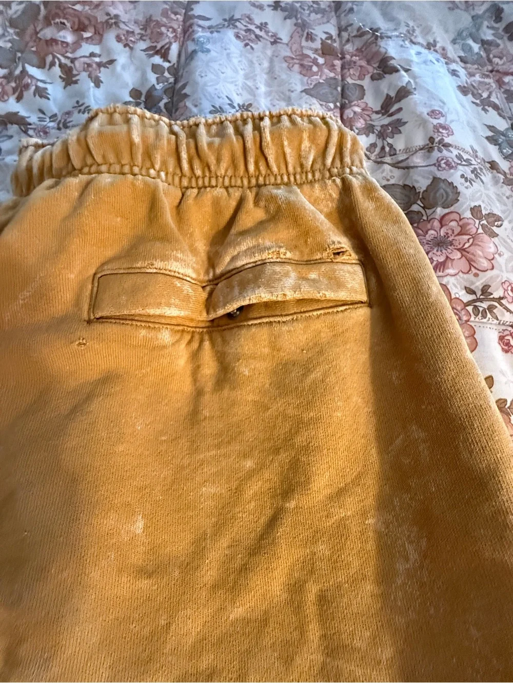 Jordan Men's Mustard Yellow Drew Fit Fleece Athletic Shorts